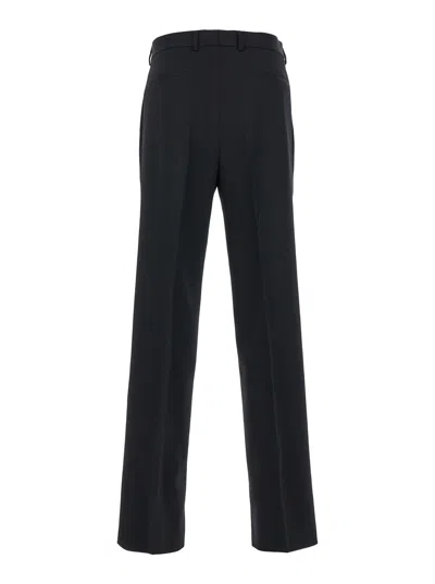Gucci Drawstring Wool Blend Pants In Black