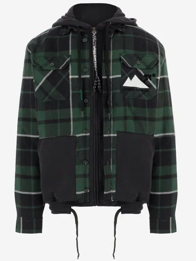 Après Surf Cotton Blend Jacket With Back Print In Green