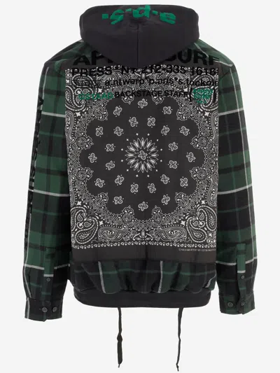 Après Surf Cotton Blend Jacket With Back Print In Green