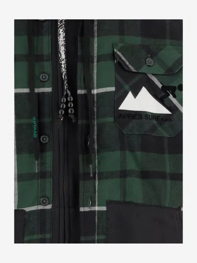 Après Surf Cotton Blend Jacket With Back Print In Green