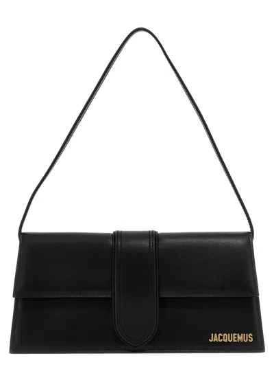 Jacquemus Le Bambino Long In Smooth Leather Bags In Black