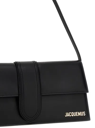 Jacquemus Le Bambino Long In Smooth Leather Bags In Black