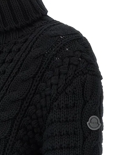 Moncler Genius Moncler X Edward Enninful Tricot Turtleneck Sweater Sweaters And Cardigans Black In Black