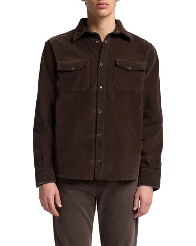 7 For All Mankind Corduroy Shirt Jacket In Brown