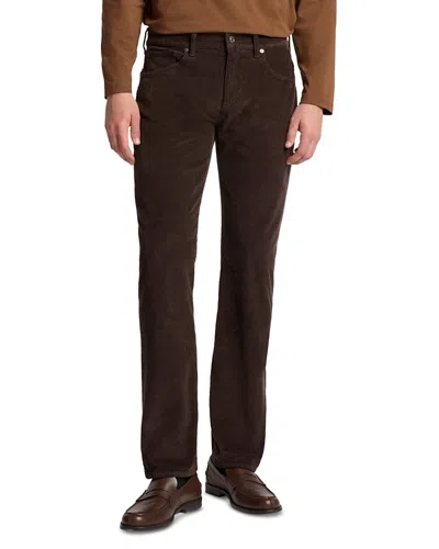 7 For All Mankind The Straight Fit Jeans In Corduroy Dark Olive In Brown