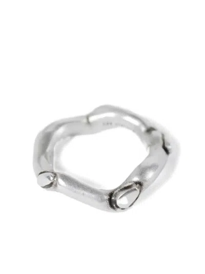Ann Demeulemeester Emi Futuristic Thorn Ring In Metallic
