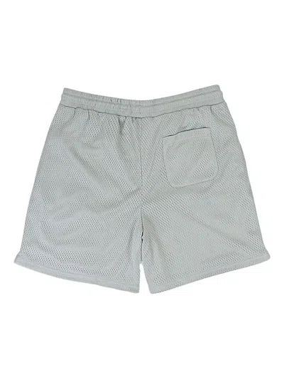 Sinclair Script Logo Mesh Grey Shorts In Gray