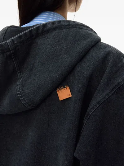 Ader Error Hooded Drawstring Jacket In Black