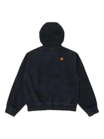 Ader Error Hooded Drawstring Jacket In Black