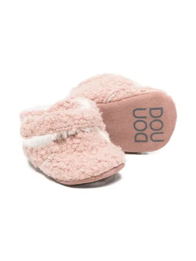 Douuod Textured Wool Pre-walkers In Pink