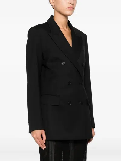 P.a.r.o.s.h Double-breasted Blazer In Black