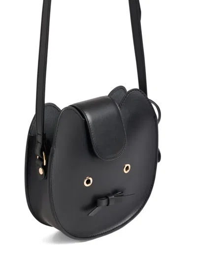 Bonpoint Juro Cat-face Shoulder Bag In Black