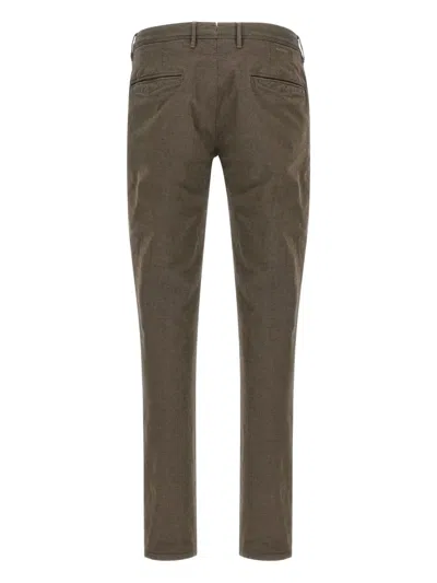 Incotex Tailored Check Trousers With Pockets And Loops In Brown