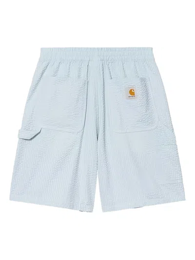 Carhartt Textured Elasticated Shorts In Blue