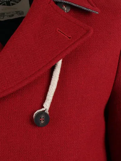 Camplin Double-breasted Wool Coat In Red