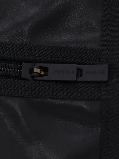 Porter-yoshida & Co Logo-patch Messenger Bag In Black