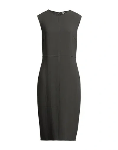 Antonelli Woman Midi Dress Charcoal Size 8 Virgin Wool, Viscose In Gray
