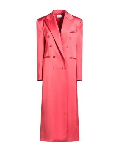 Giuseppe Di Morabito Woman Overcoat & Trench Coat Red Size 6 Polyester, Elastane In Multi