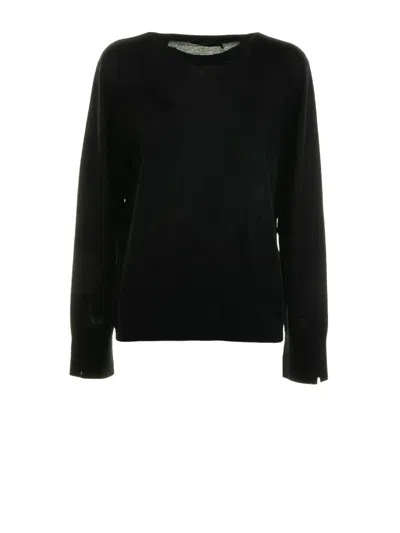 Seventy Long-sleeve Split-cuff Sweatshirt In Black