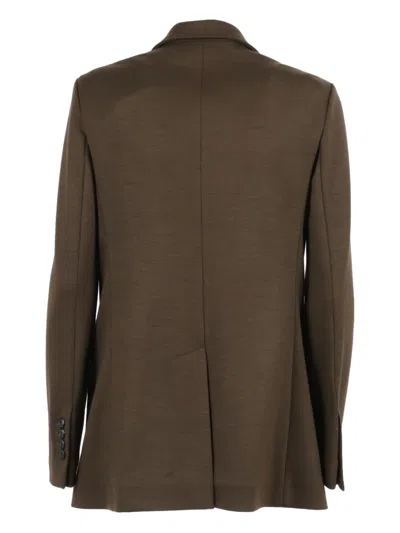 Circolo 1901 Double-breasted Jacket With Notched Lapel And Tailored Silhouette In Brown