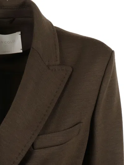 Circolo 1901 Double-breasted Jacket With Notched Lapel And Tailored Silhouette In Brown