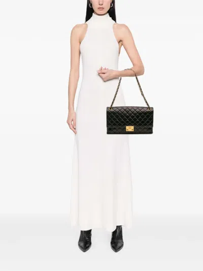 Pre-owned Chanel 2016-2017 Quilted Lambskin Pagoda Accordion Flap Shoulder Bag In Black