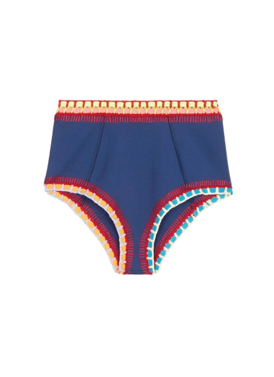 Shop Kiini 'tasmin' Crochet Trim High Waist Bikini Bottoms