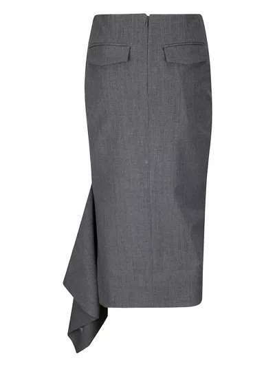 The Latest Longuette Skirt With Asymmetrical Draping In Gray