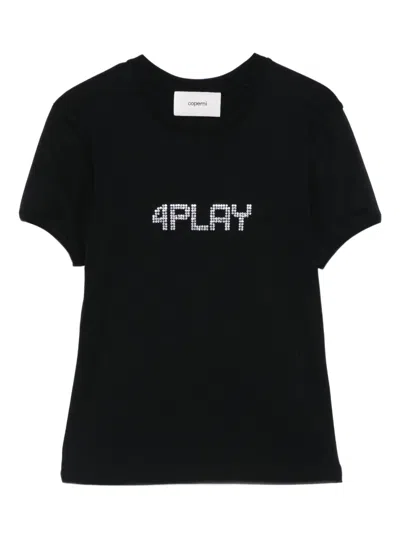 Coperni 4 Play Baby Tee In Black