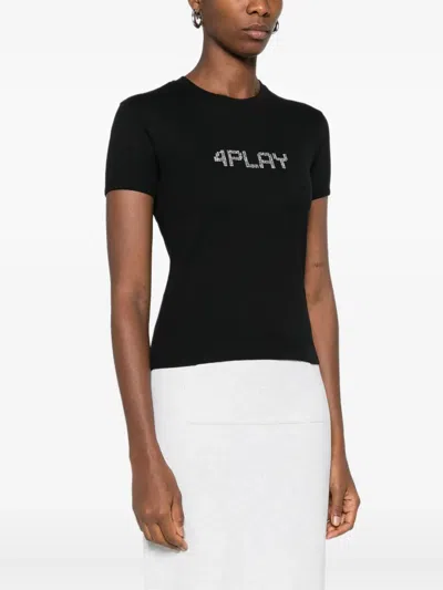 Coperni 4 Play Baby Tee In Black