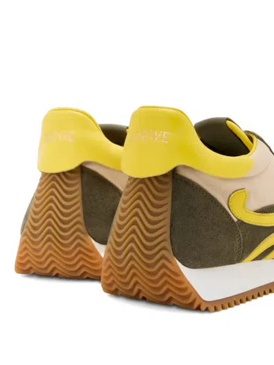 Loewe Flow Runner 2.0 Leather-trimmed Shell And Suede Sneakers In Neutral