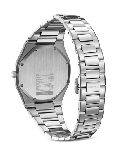 D1 Milano Ens Silver D1-utbj40 Ultra Thin Stainless-steel Quartz Watch In Metallic