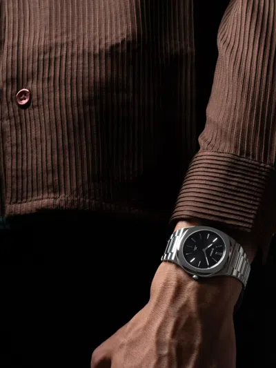 D1 Milano Ens Silver D1-utbj40 Ultra Thin Stainless-steel Quartz Watch In Metallic