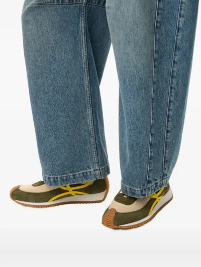 Loewe Flow Runner 2.0 Leather-trimmed Shell And Suede Sneakers In Neutral