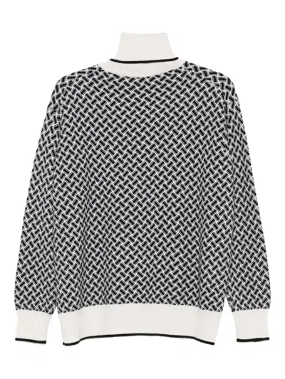 Drumohr Geometric-pattern Turtleneck Sweater In Multi