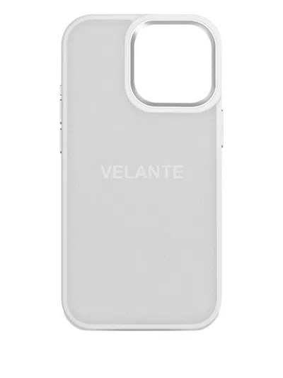 Velante Crocodile-effect Iphone 16 Pro Max Case In White