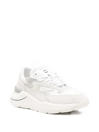 Date D.a.t.e. Nylon And Suede Running Sneakers In White