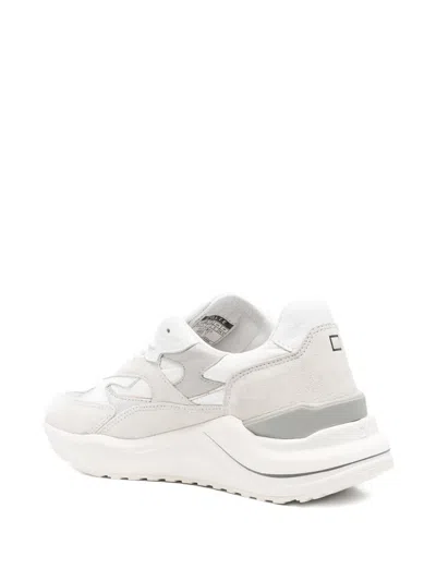 Date D.a.t.e. Nylon And Suede Running Sneakers In White