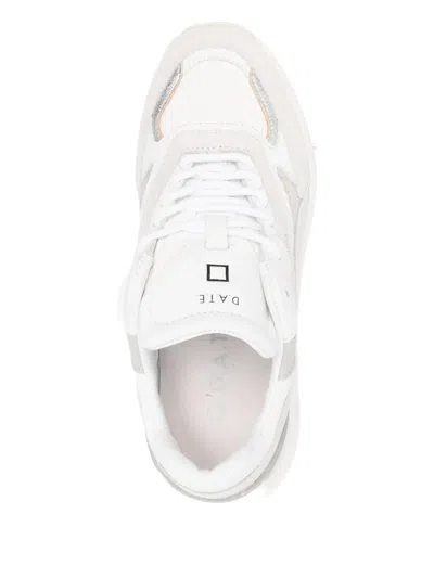Date D.a.t.e. Nylon And Suede Running Sneakers In White