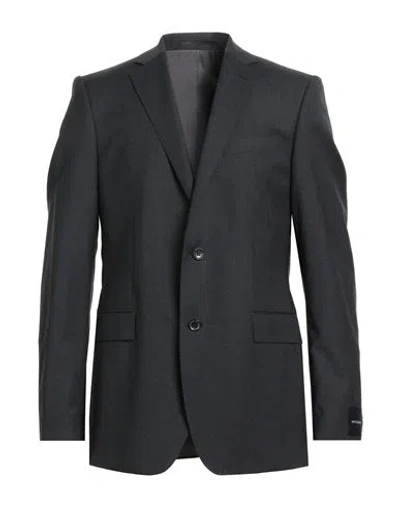 Windsor . Man Blazer Charcoal Size 44 Virgin Wool In Black