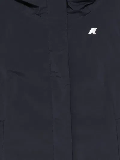 K-way Hooded Padded Jacket In Blue