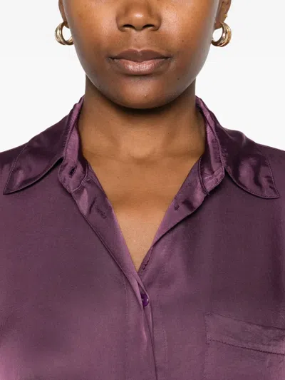 Dixie Button-down Pocket Shirt In Purple