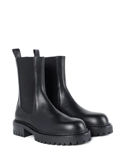 Ann Demeulemeester Elastic-panel Leather Boots In Black