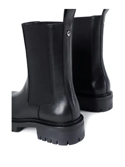 Ann Demeulemeester Elastic-panel Leather Boots In Black