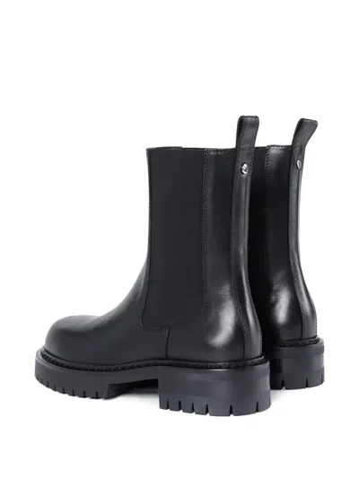 Ann Demeulemeester Elastic-panel Leather Boots In Black