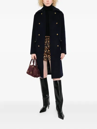 P.a.r.o.s.h Parosh Double-breasted Coat In Wool In Black
