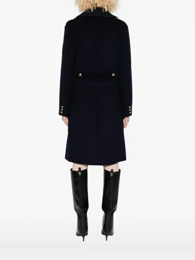 P.a.r.o.s.h Parosh Double-breasted Coat In Wool In Black