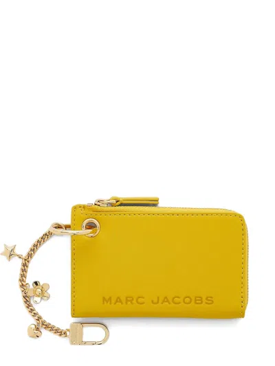 Marc Jacobs The Charm Top Zip Wallet In Yellow