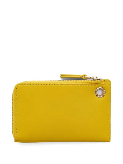 Marc Jacobs The Charm Top Zip Wallet In Yellow