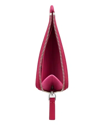 Marc Jacobs Zip Wallet With Keyring And Metal Charm In Pink